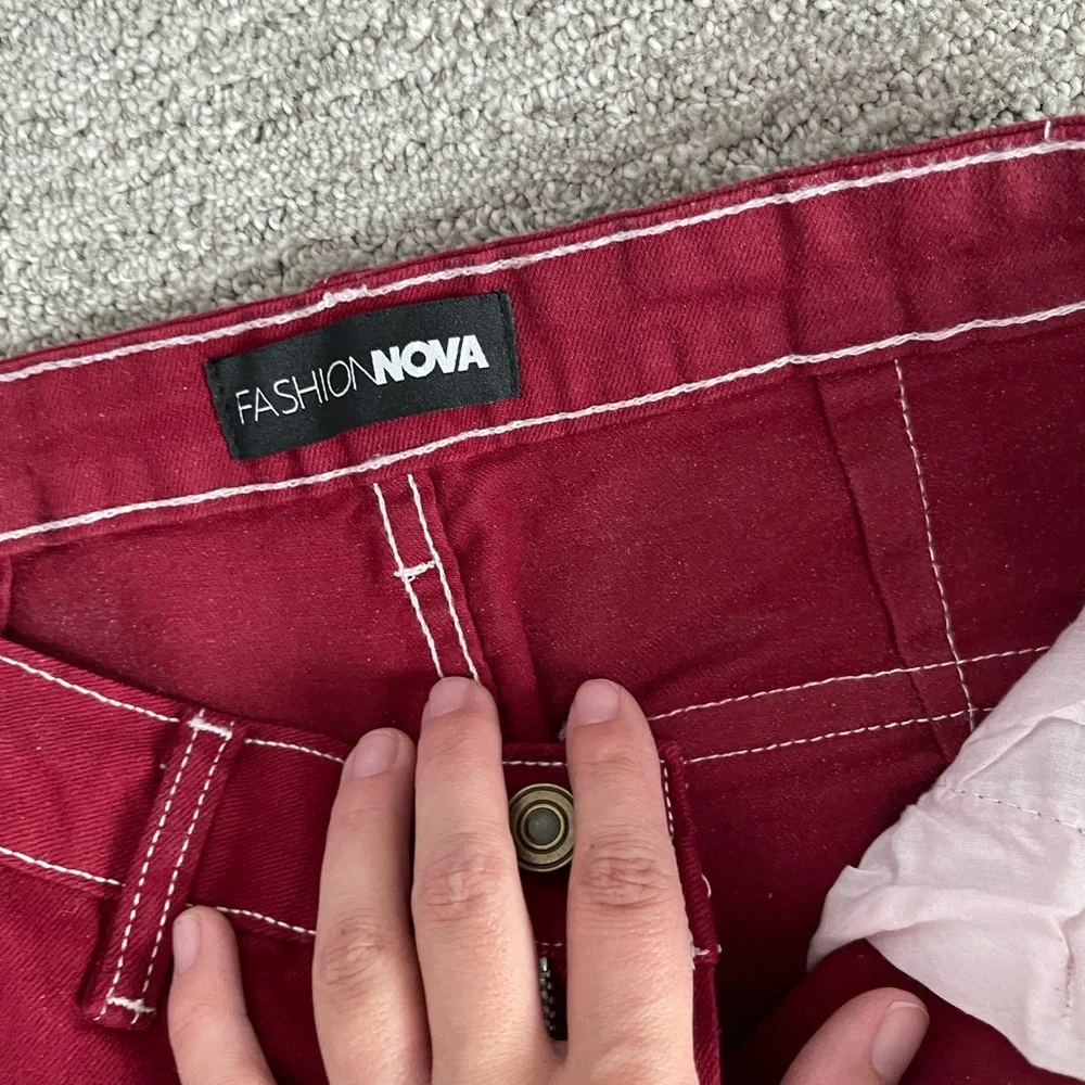 Camden Cargo Utility Jeans - Raspberry - Picture 7 of 7